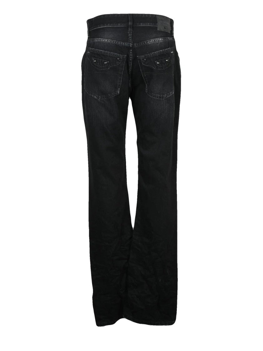 Balenciaga Black Cotton Delavé Jeans