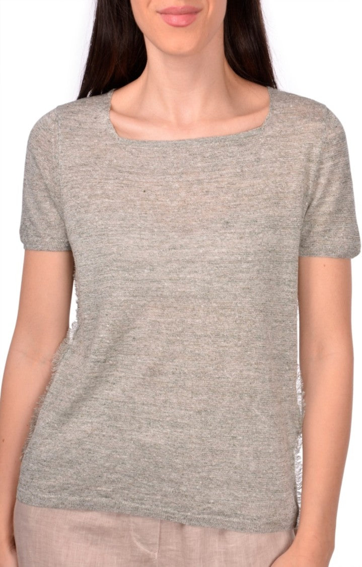 Paolo Fiorillo Capri Relaxed Fit Linen Short-Sleeved Top