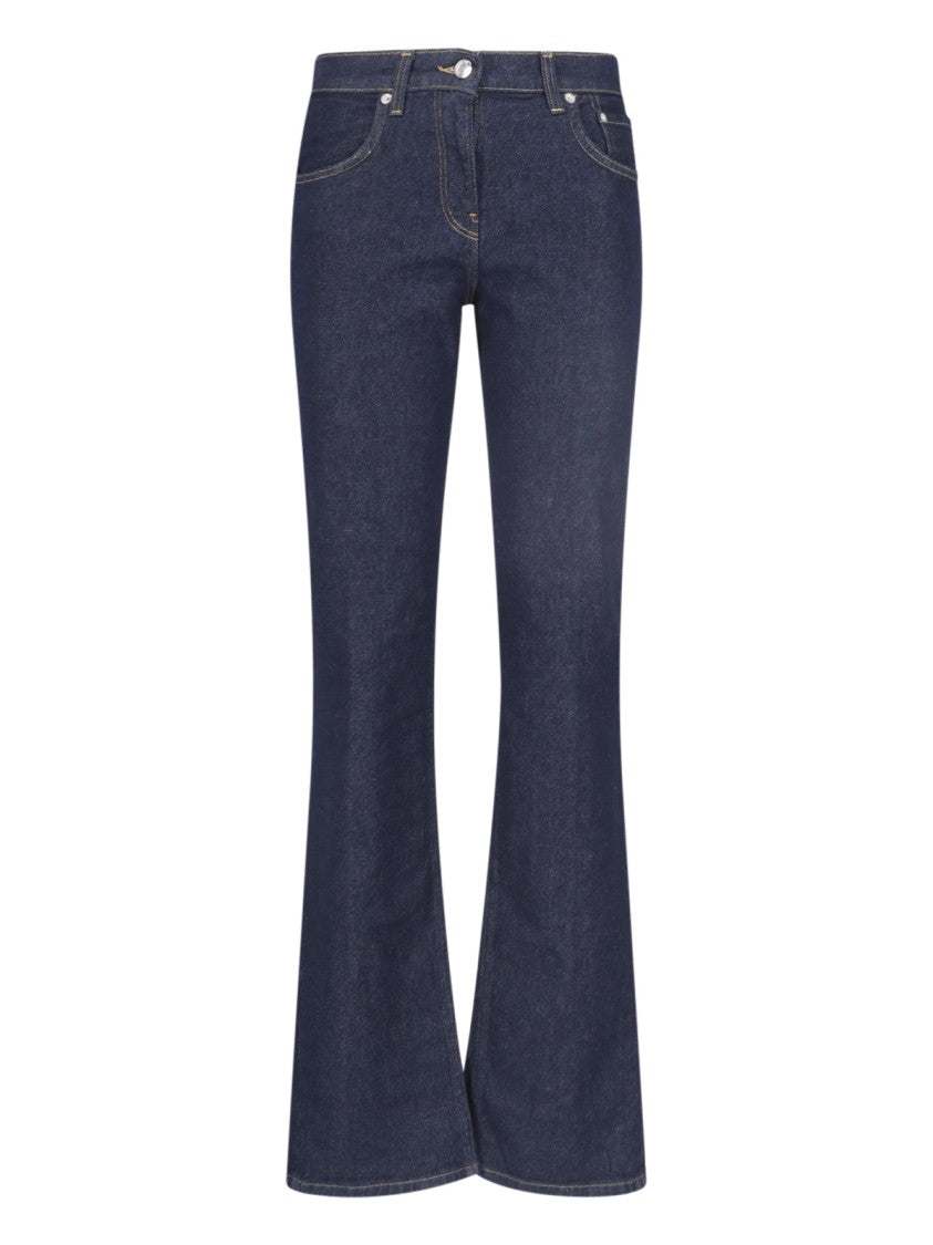 Haikure Blue Chewy Denim Flared Jeans