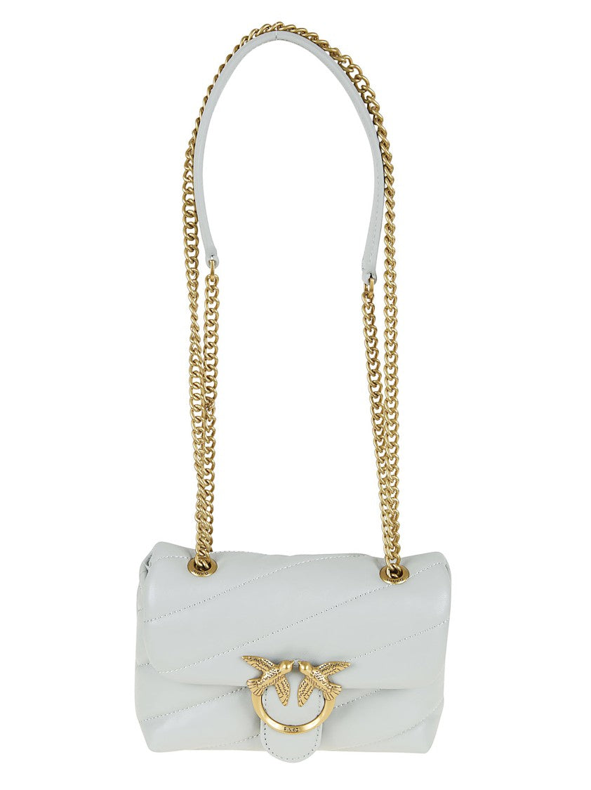 Pinko Quilted Shoulder Bag With Logo Plaque