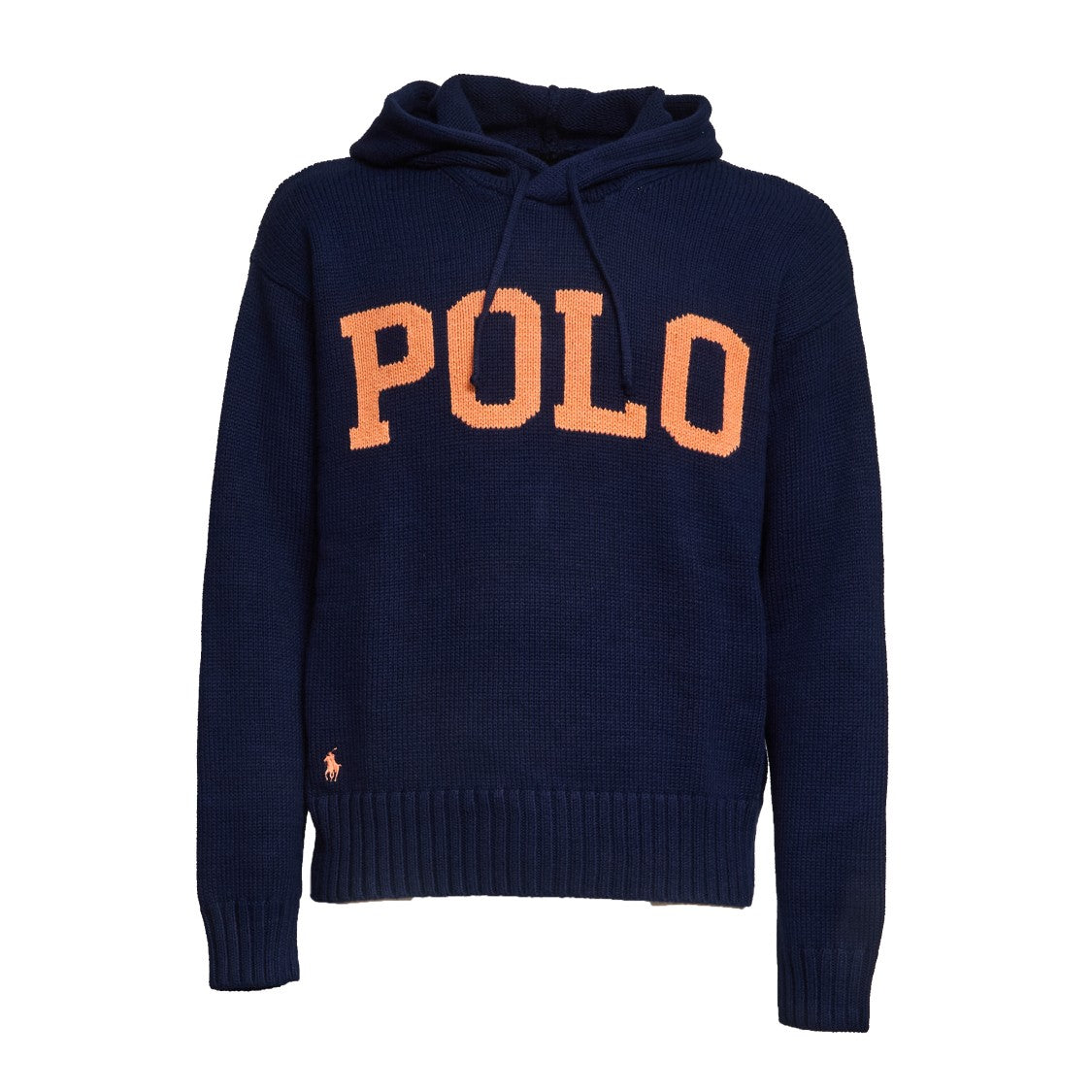 Polo Ralph Lauren Polo Intarsia Cotton Hooded Sweater