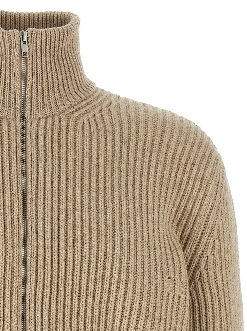 Mm6 By Maison Margiela Distressed Wool Cardigan