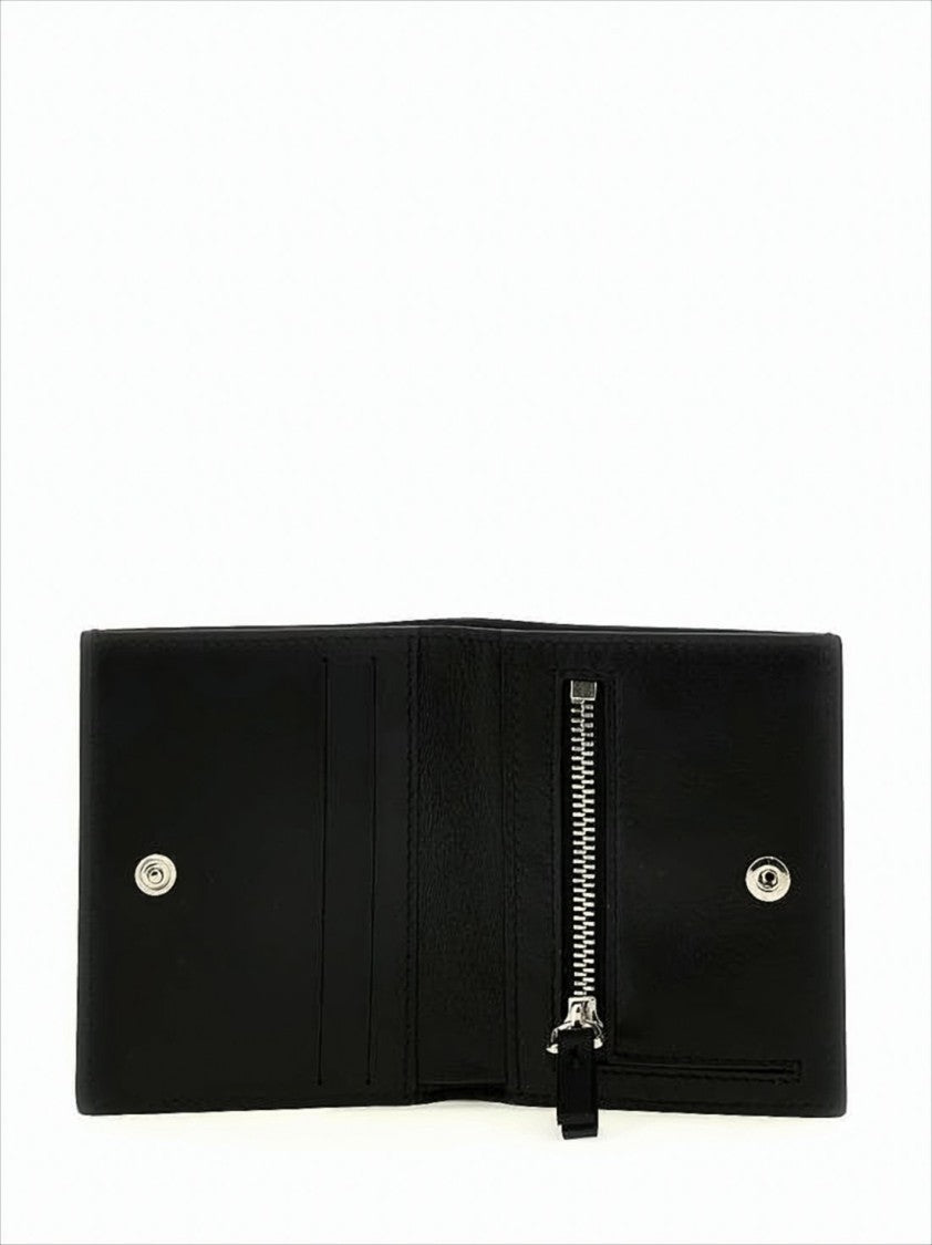 Mm6 By Maison Margiela Compact Bifold Wallet In Smooth Calf Leather