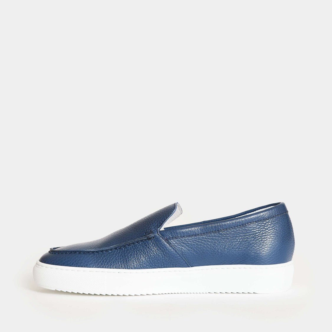 Doucal's Blue Leather Slip Ons