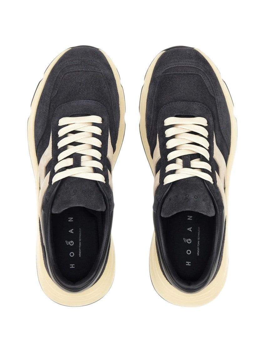 Hogan Black Hyperlight Suede Sneakers