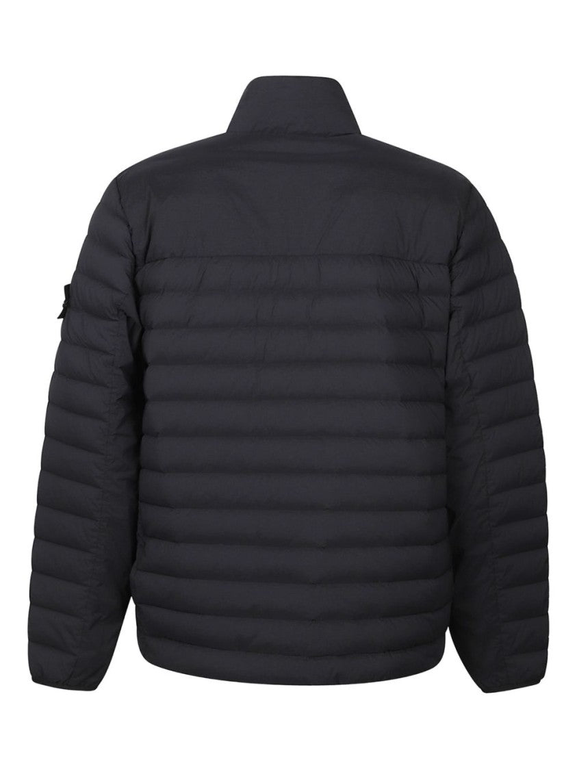 Stone Island Quilted Anorak Jacket With Distinctive Logo Badge