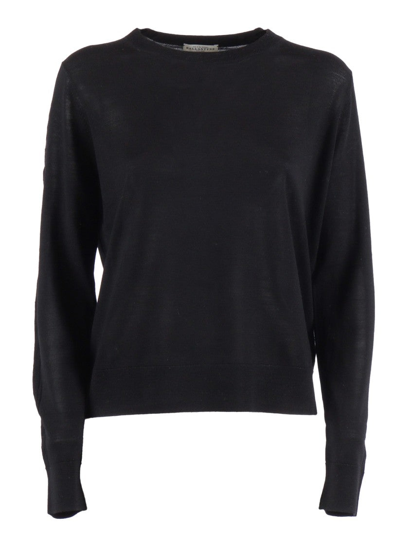 Ballantyne Ribbed Neckline Wool Pullover