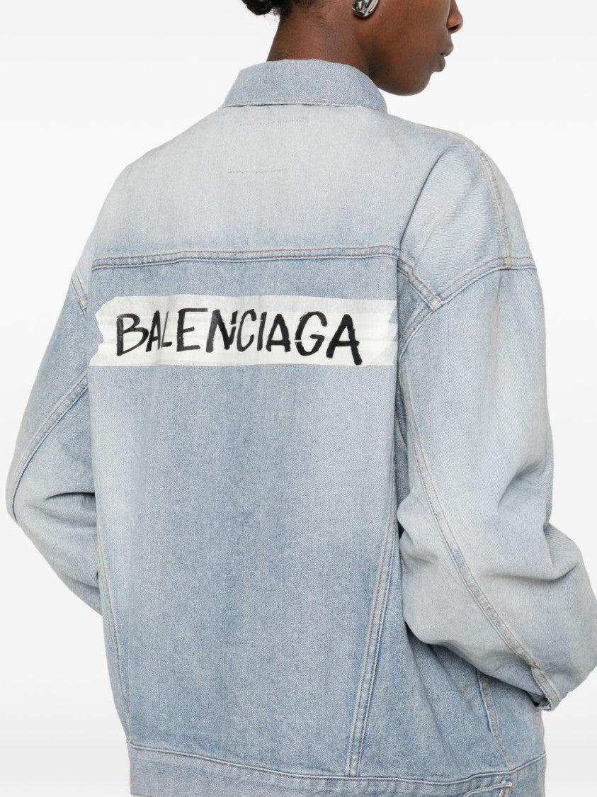 Balenciaga Light Washed Oversized Denim Jacket