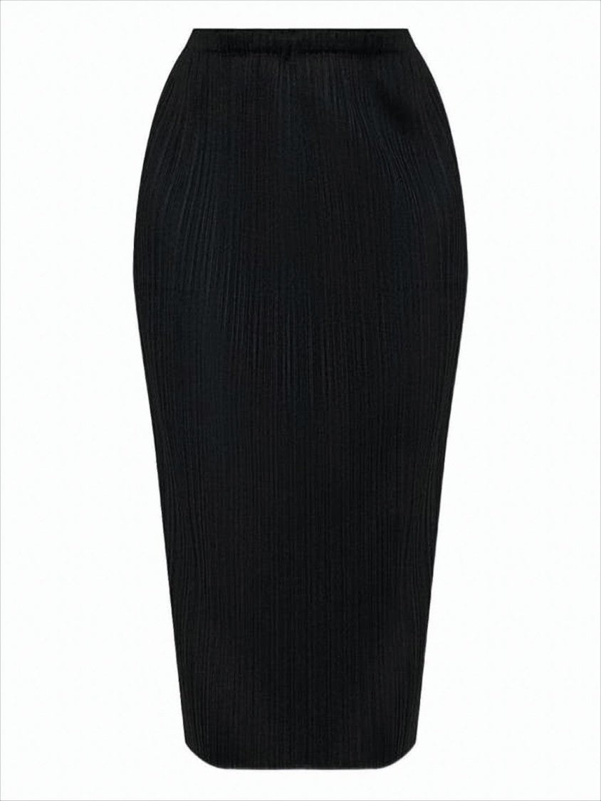 Pleats Please Midi Skirt With Fitted Waistband