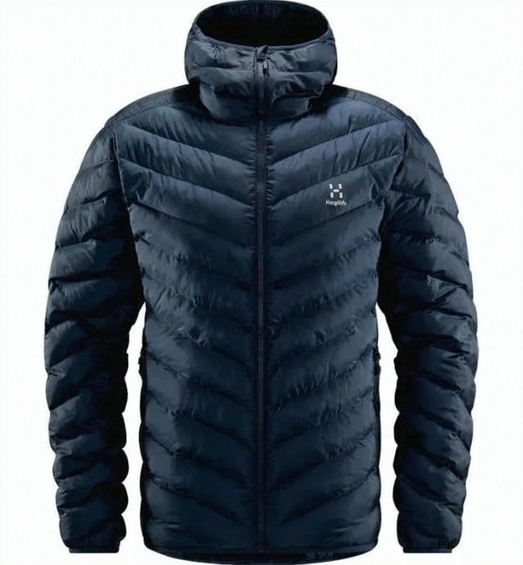 Haglöfs Chevron-Patterned Hooded Padded Jacket