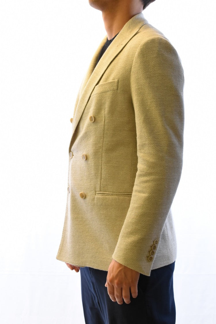 Fay Beige Wool-Blend Notch-Lapel Blazer