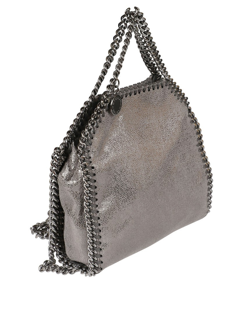 Stella Mccartney Textured Metallic Silver Bag