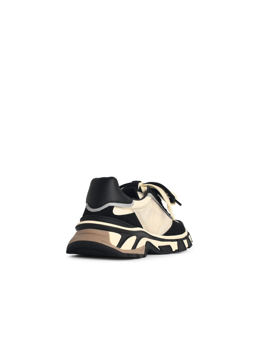 Dolce & Gabbana Ivory Airmaster Fabric Leather Sneakers