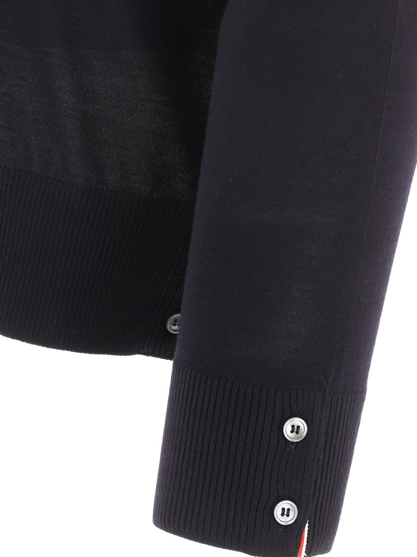 Thom Browne Deep Blue Crewneck Pullover