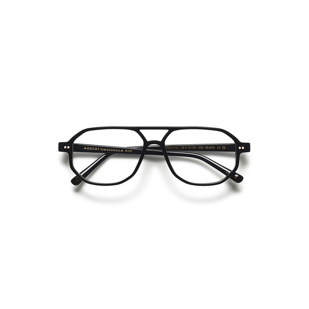 Moscot Or-Gaz-O Gazeektal Geometric Black Acetate Eyeglasses