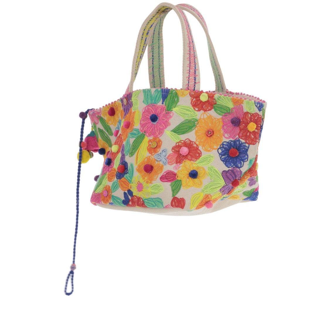 Pero Cotton Bag With Floral Embroidery