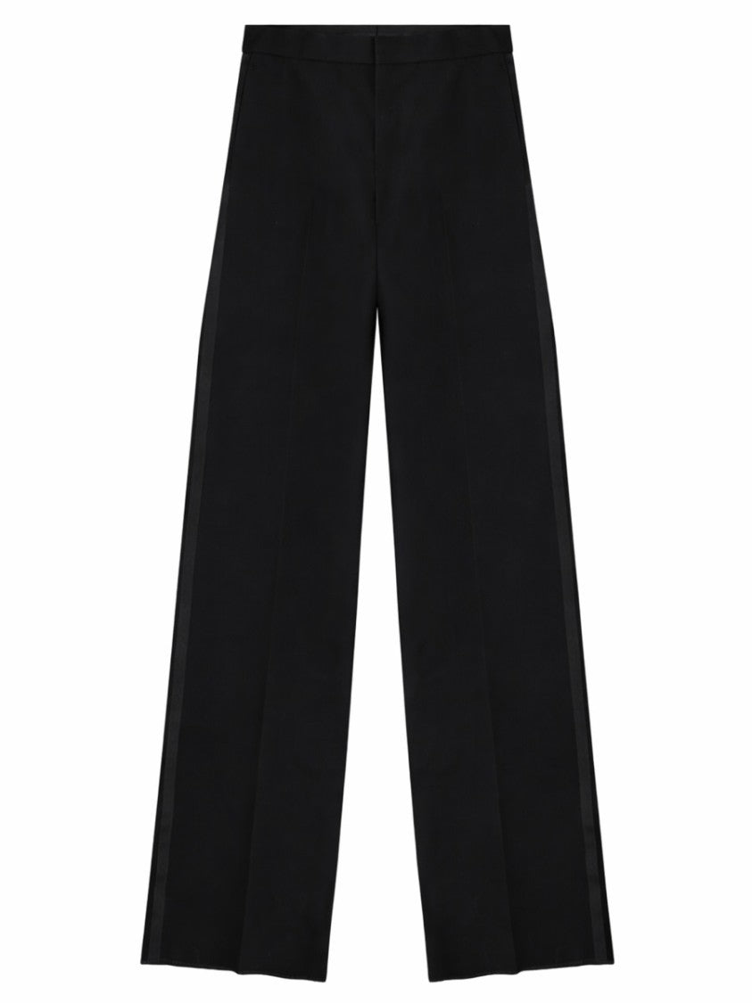 Balenciaga Wide-Leg Tuxedo Pants With Side Stripes And High Waist