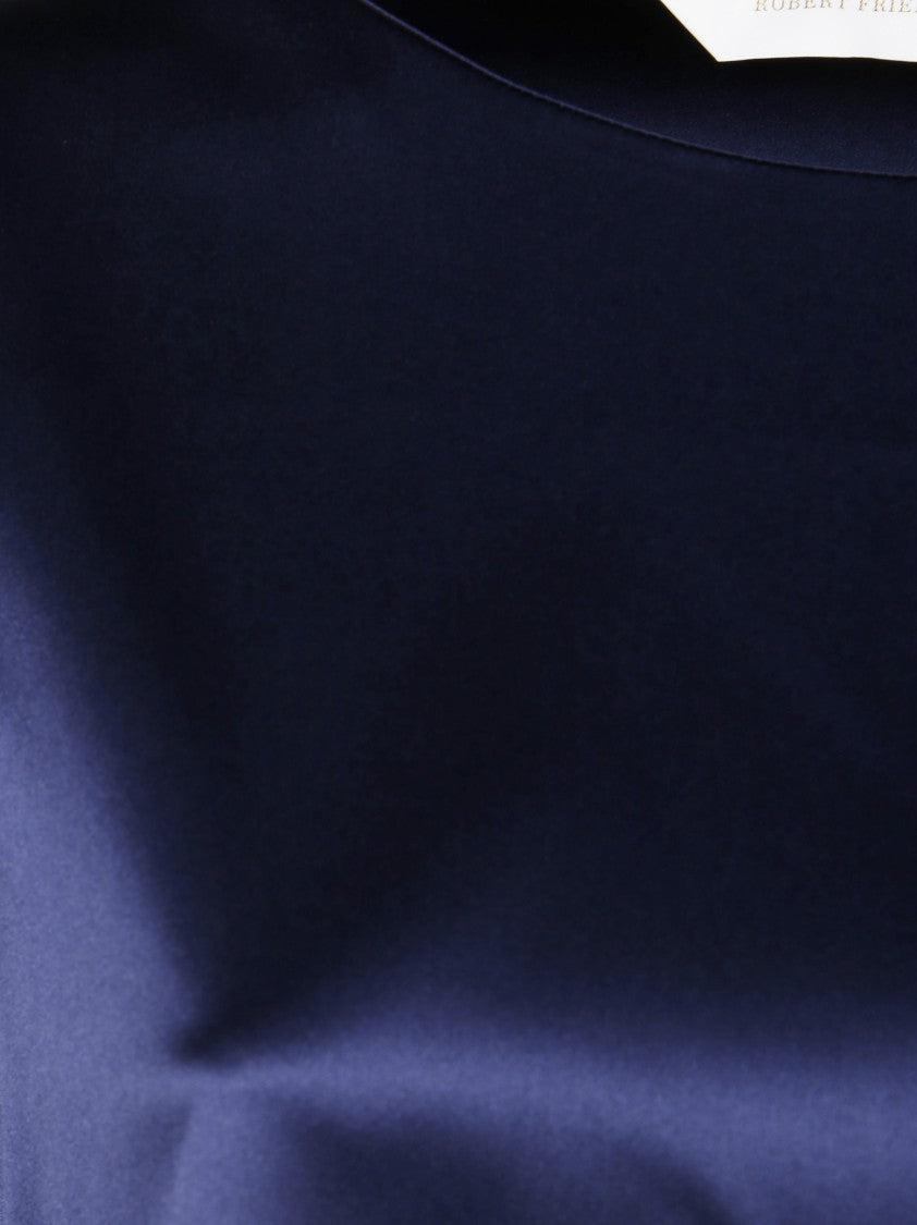 Friedman Satin Blouse With Classic Silhouette