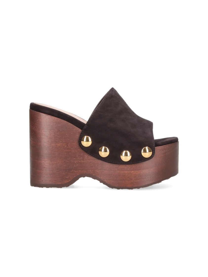 Gianvito Rossi Brown Ardèa Wedges