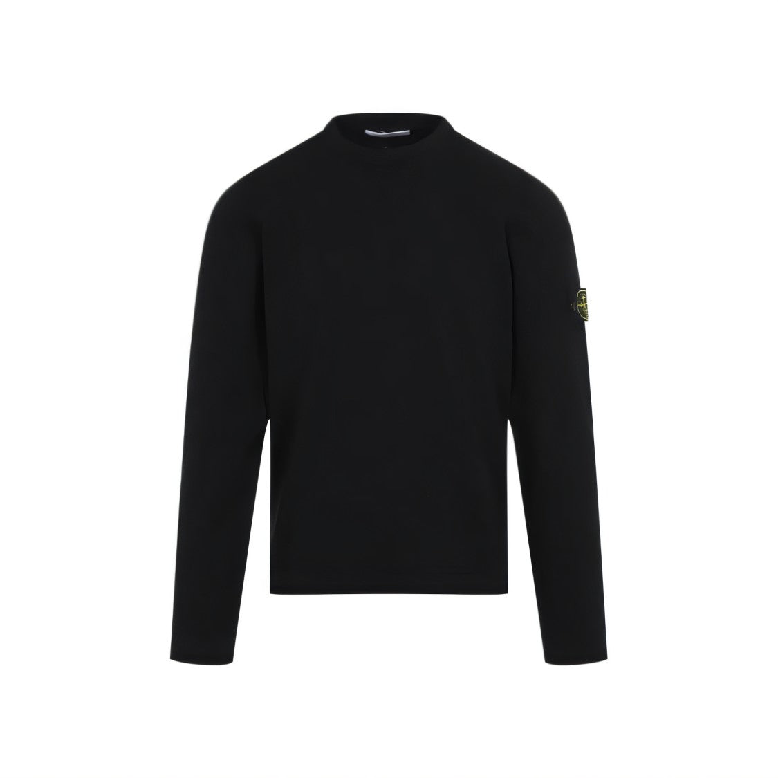 Stone Island Black Sweater With Crew Neckline