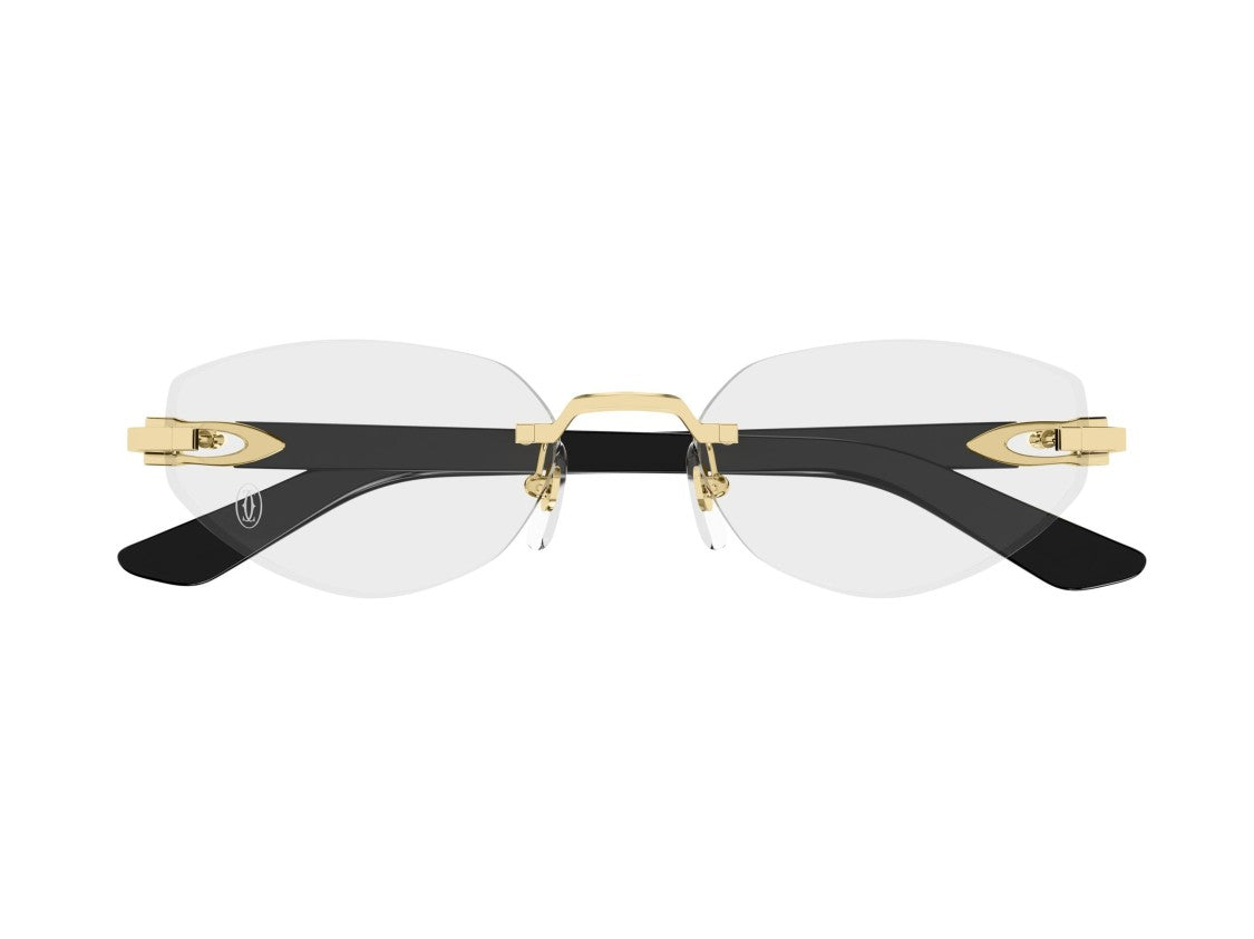 Cartier Gold Ct0609o Rimless Cat-Eye Eyeglasses