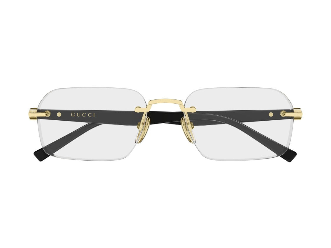 Gucci Gold Gg2260o Rimless Rectangular Eyeglasses