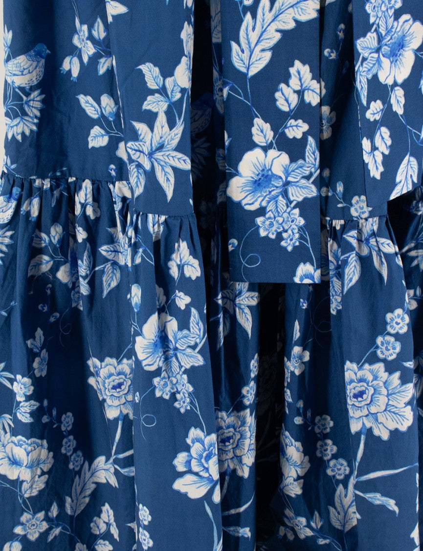 Mc2 Saint Barth Floral Maxi Dress With Classic Collar