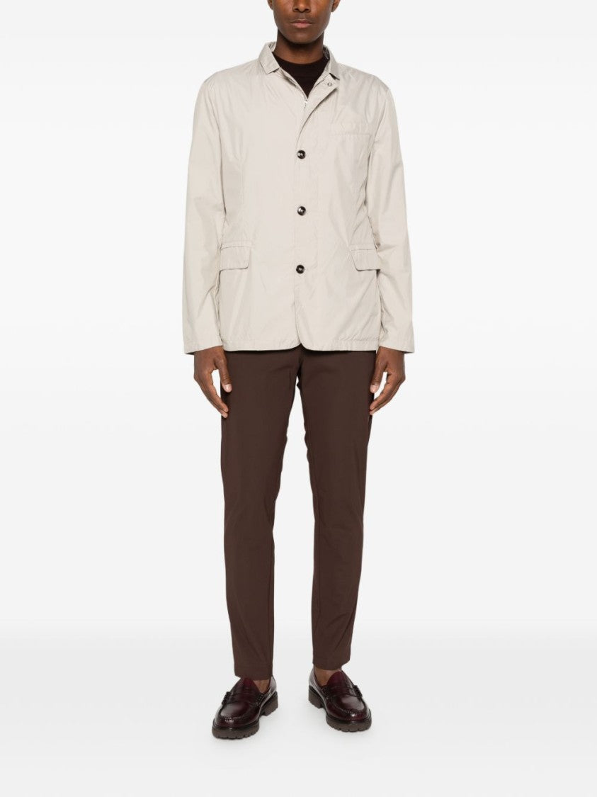Hèskimo Minimalist Button-Up Logo Overshirt