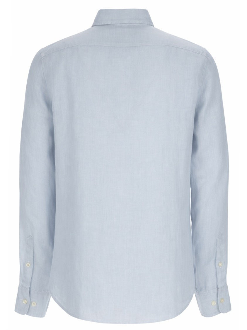 120% Lino Linen Traditional Collar Relaxed Shirt