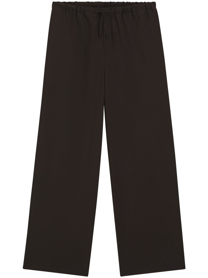 Boss Wide-Leg Trousers With Relaxed Fit And Drawstring Waistband