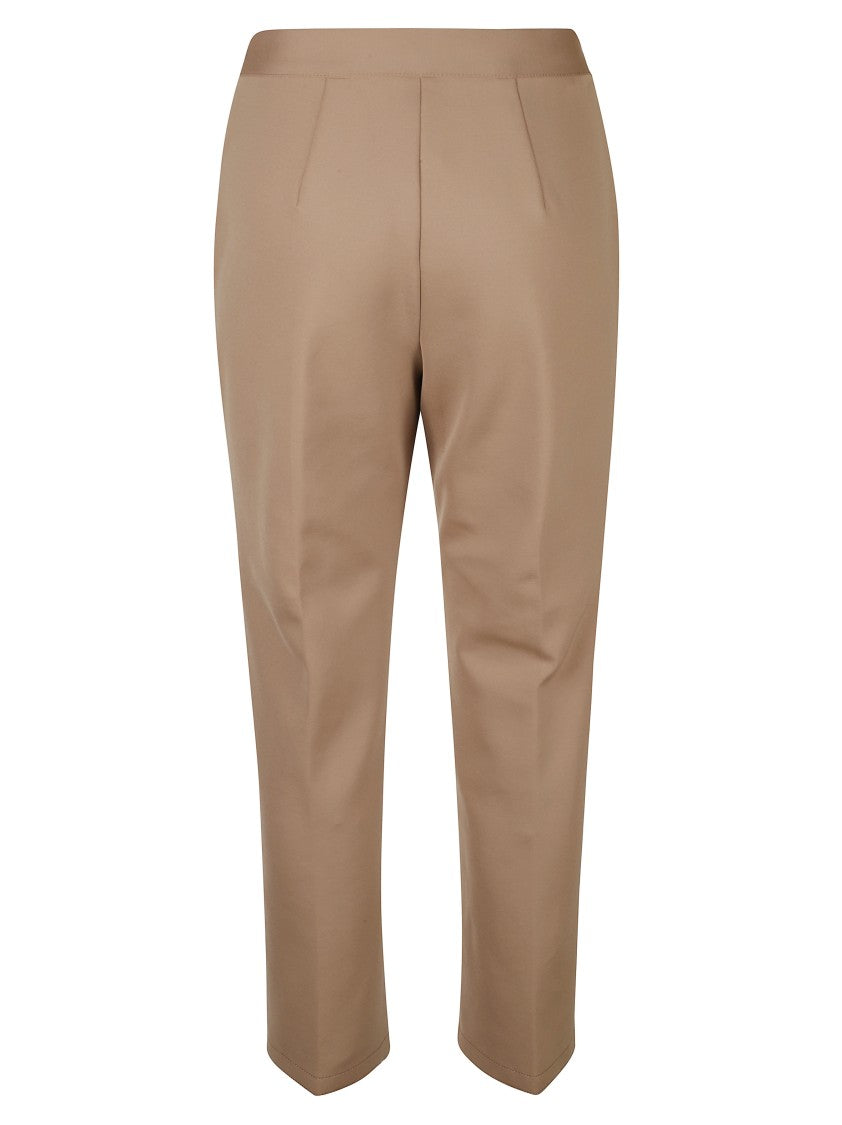 Max Mara Tailored Brown Trousers With Subtle Pleats