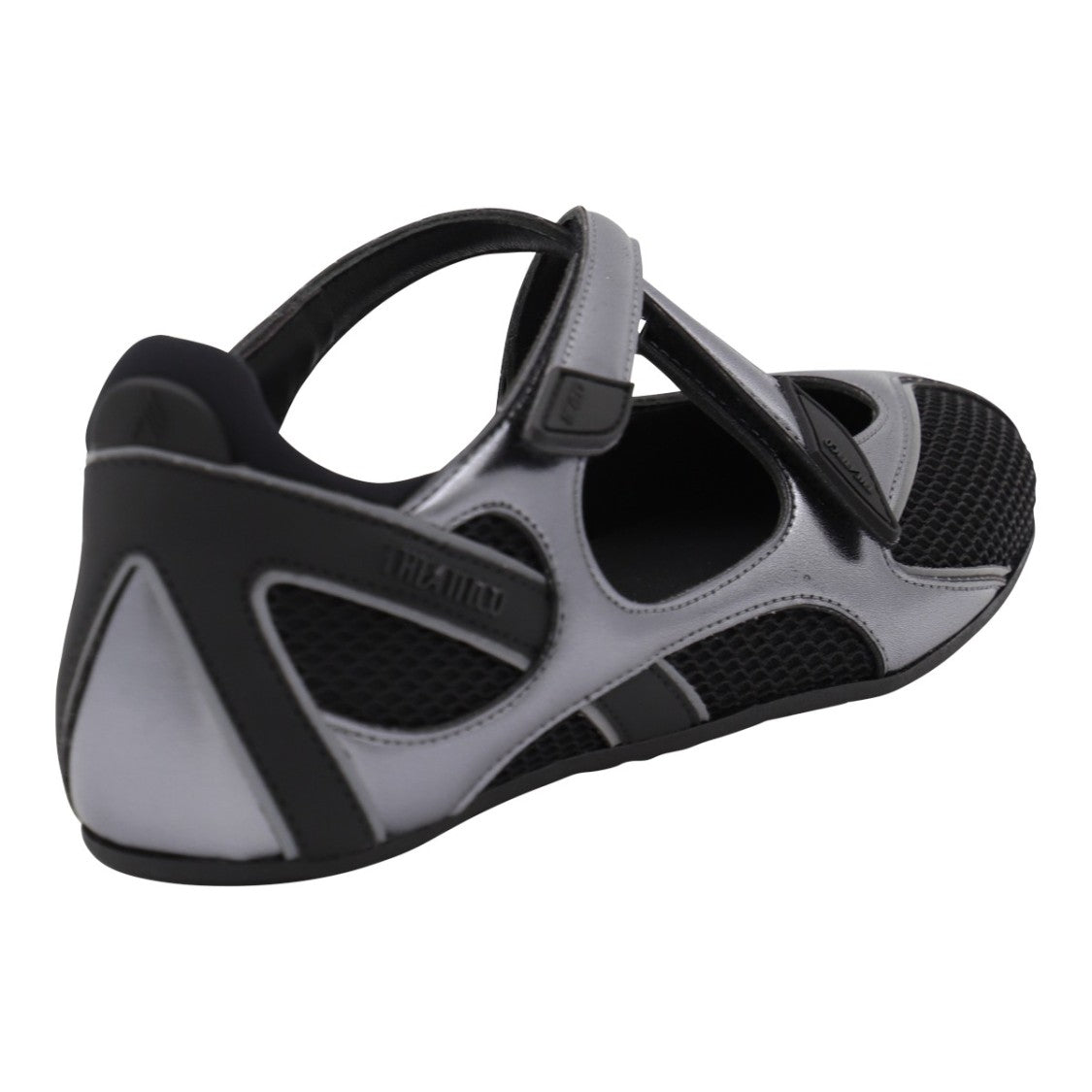 The Attico Futuristic Metallic Silver Sneakers