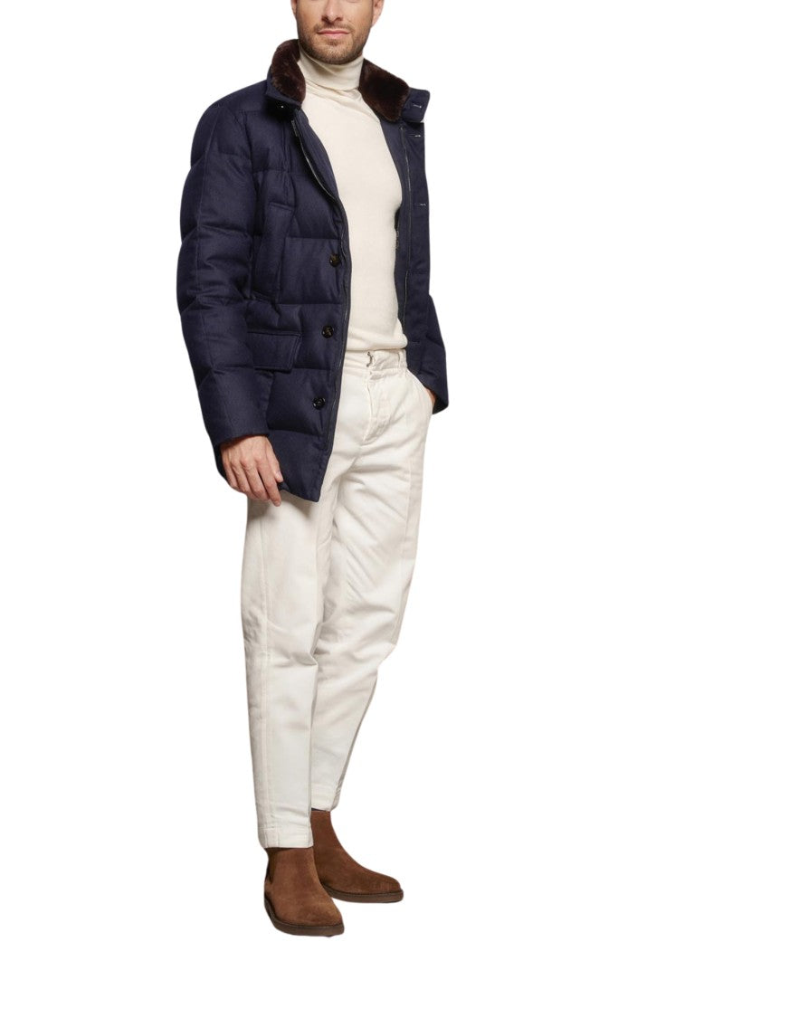 Agf Blue Quilted Jacket