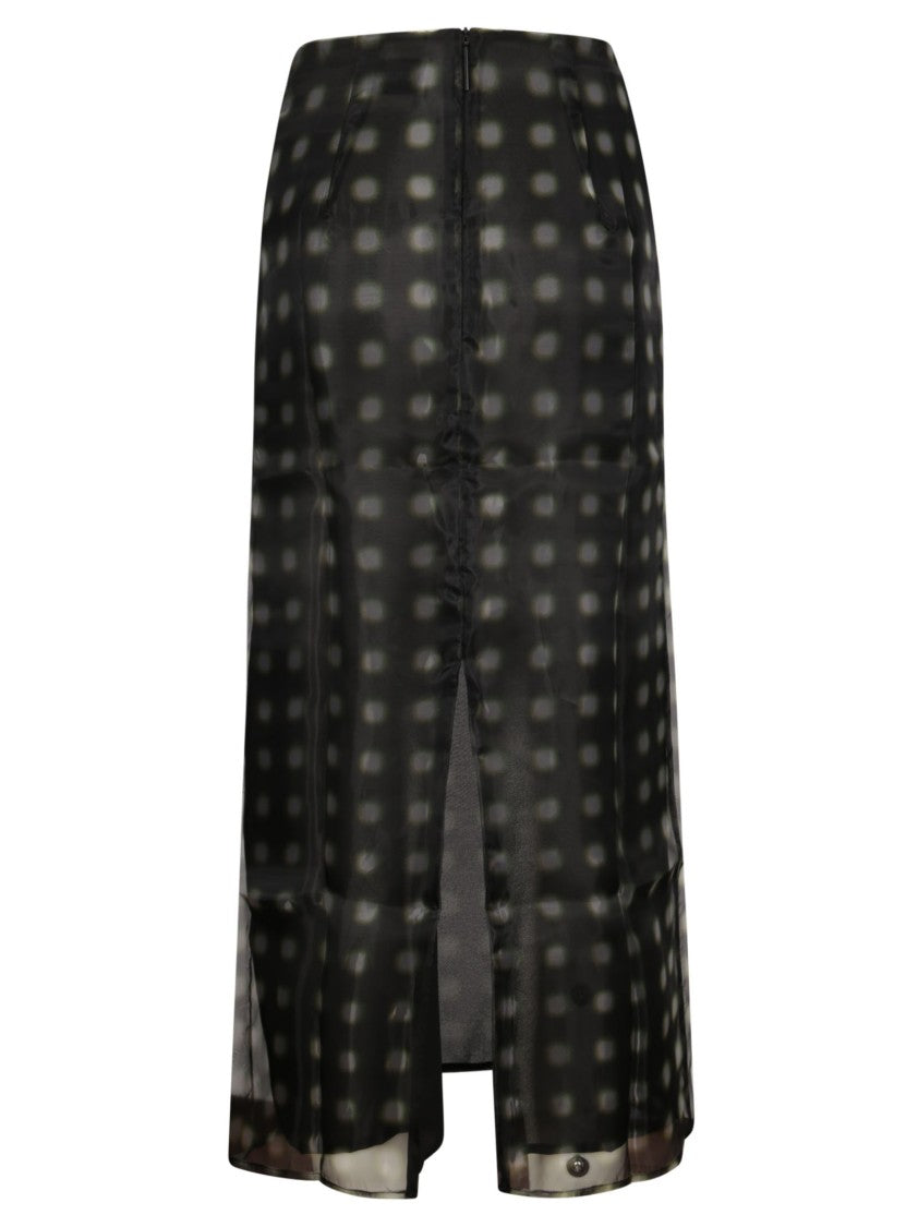 16Arlington Semi-Transparent Design Midi Skirt