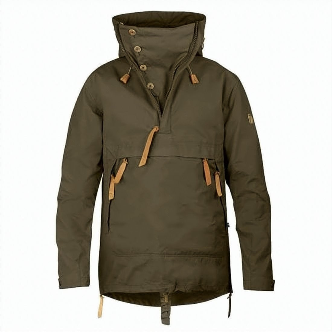 Fjallraven Kanken High-Collar Casual Jacket With Zippered Closure And Adjustable Drawstrings