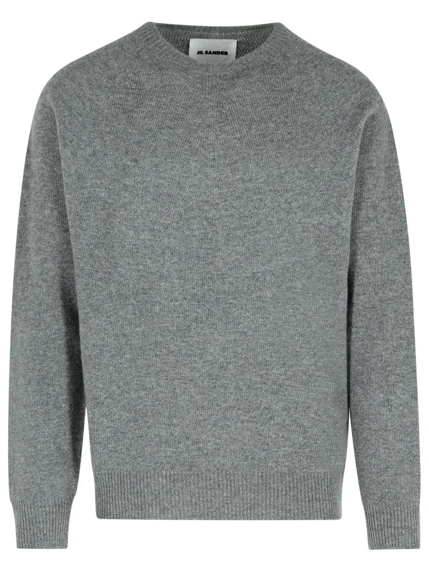 Jil Sander Grey Virgin Wool Blend Sweater