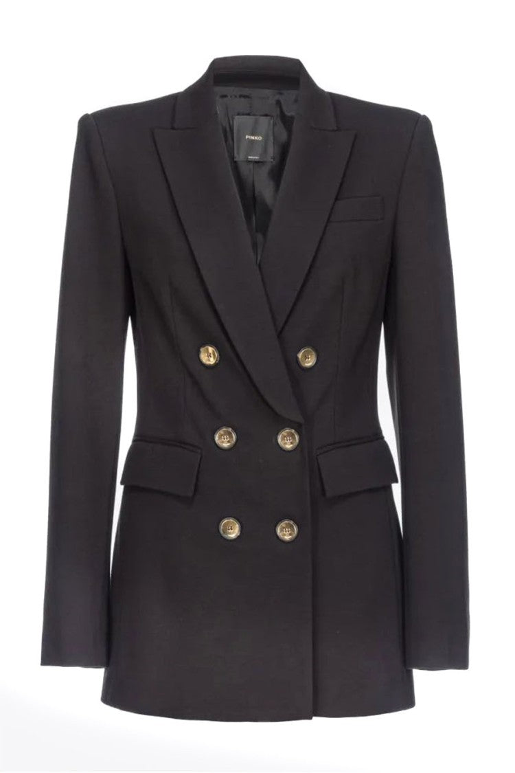 Pinko Black Double-Breasted Blazer