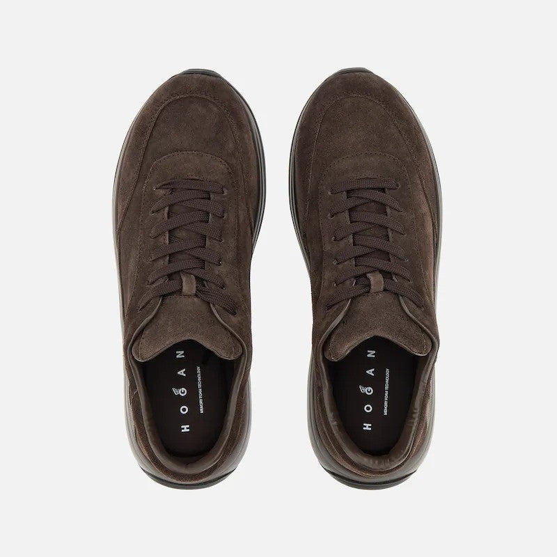 Hogan Suede Upper Cushioned Sole Low-Top Sneakers