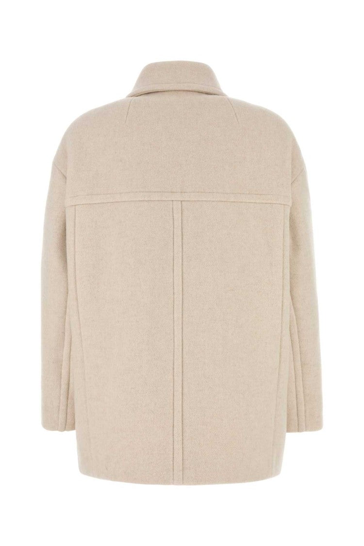 Isabel Marant Sand Wool Blend Fiby Coat