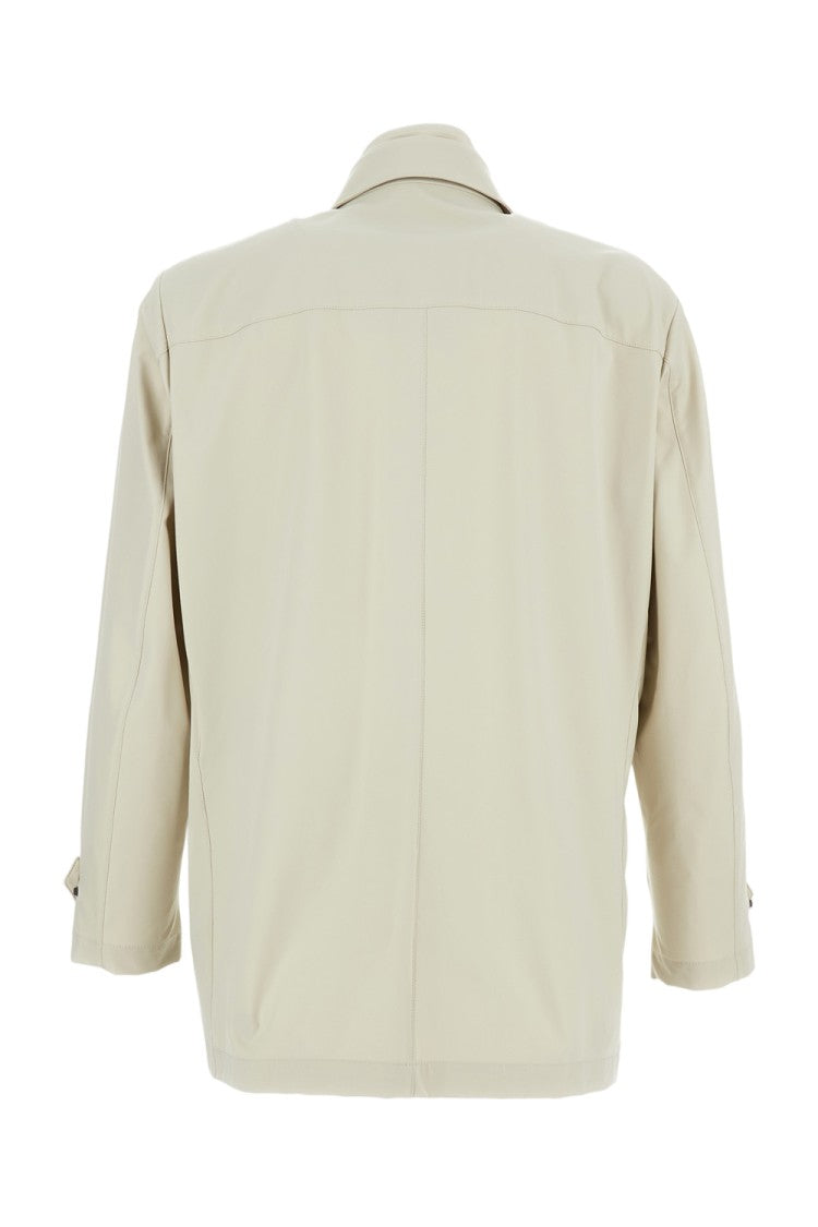 Fay Structured Beige Jacket With Minimalist Design