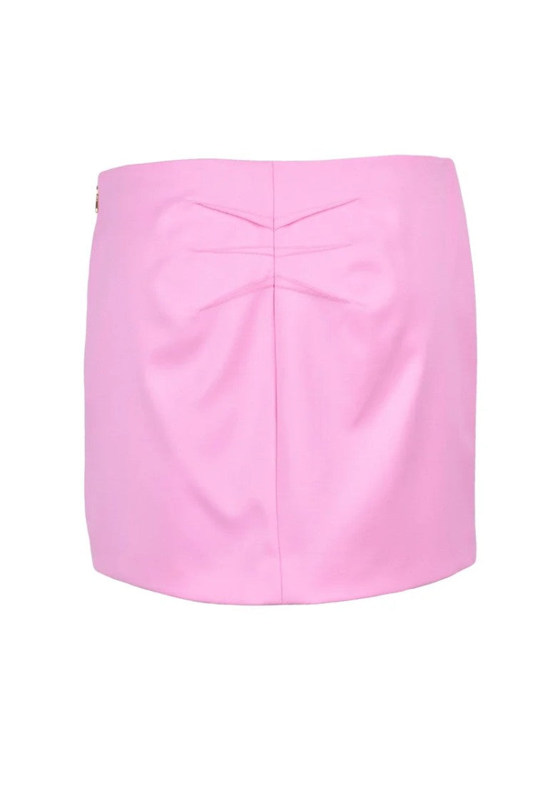 Patrizia Pepe Pink Polyester Viscose Elastane Women's Mini Skirt