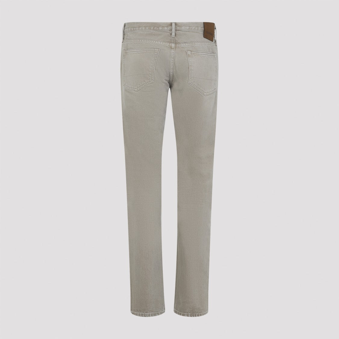 Tom Ford Washed Sand Beige Cotton Straight Denim Jeans