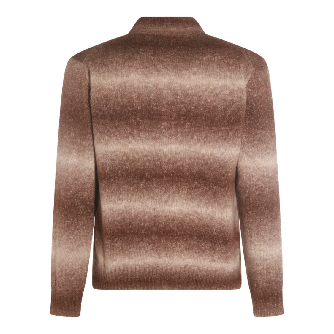 Nn.07 Gradient Pattern Brown Sweater With Classic Collar