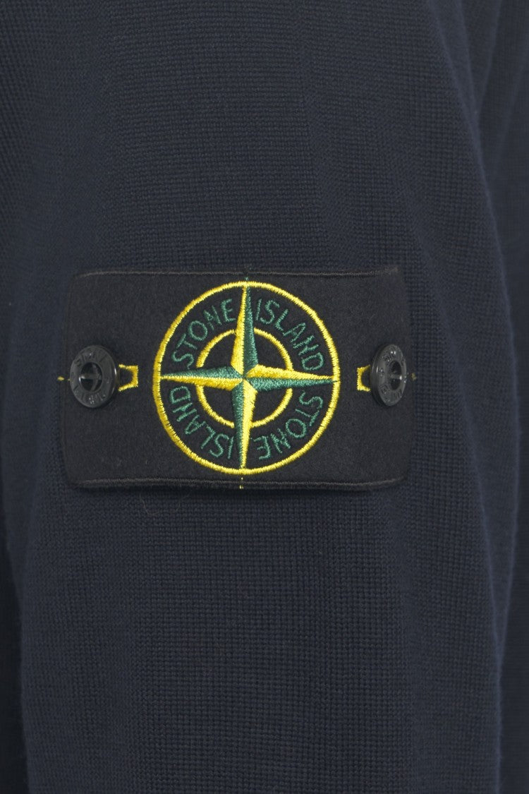 Stone Island Turtleneck Knitwear With Removable Logo Patch