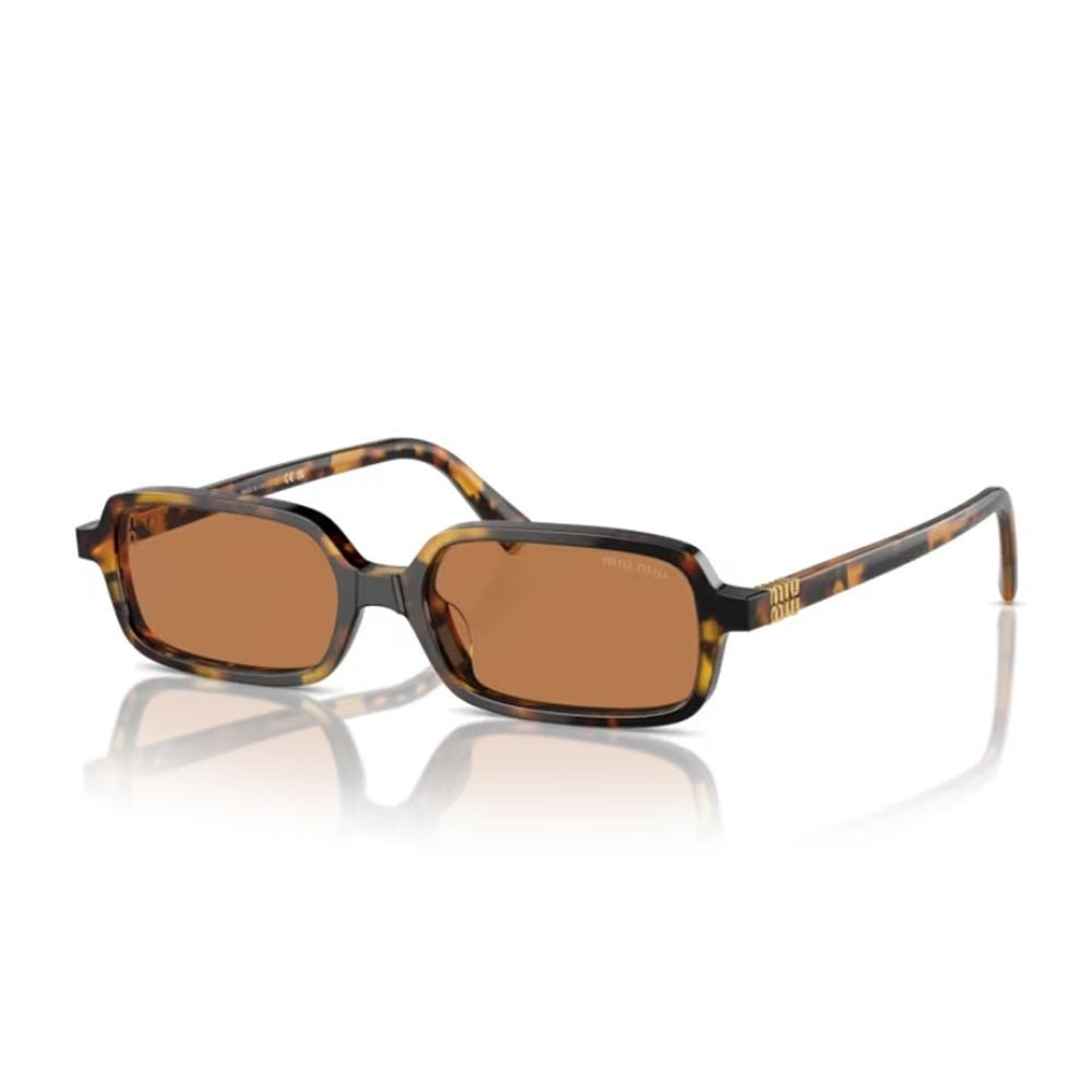 Miu Miu 0Mu 11Zs Miu Regard Rectangular Honey Havana Sunglasses