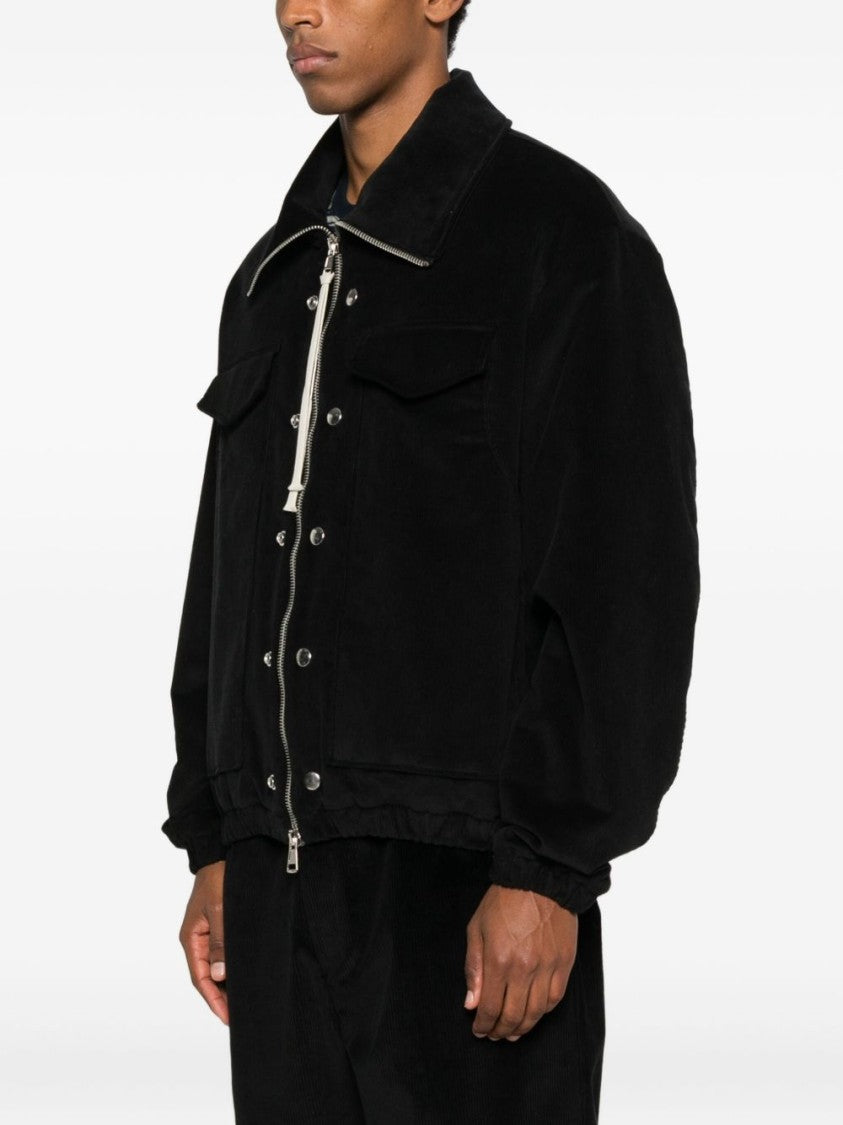 State Of Order Boxy-Fit Black Velvet Jacket With Logo