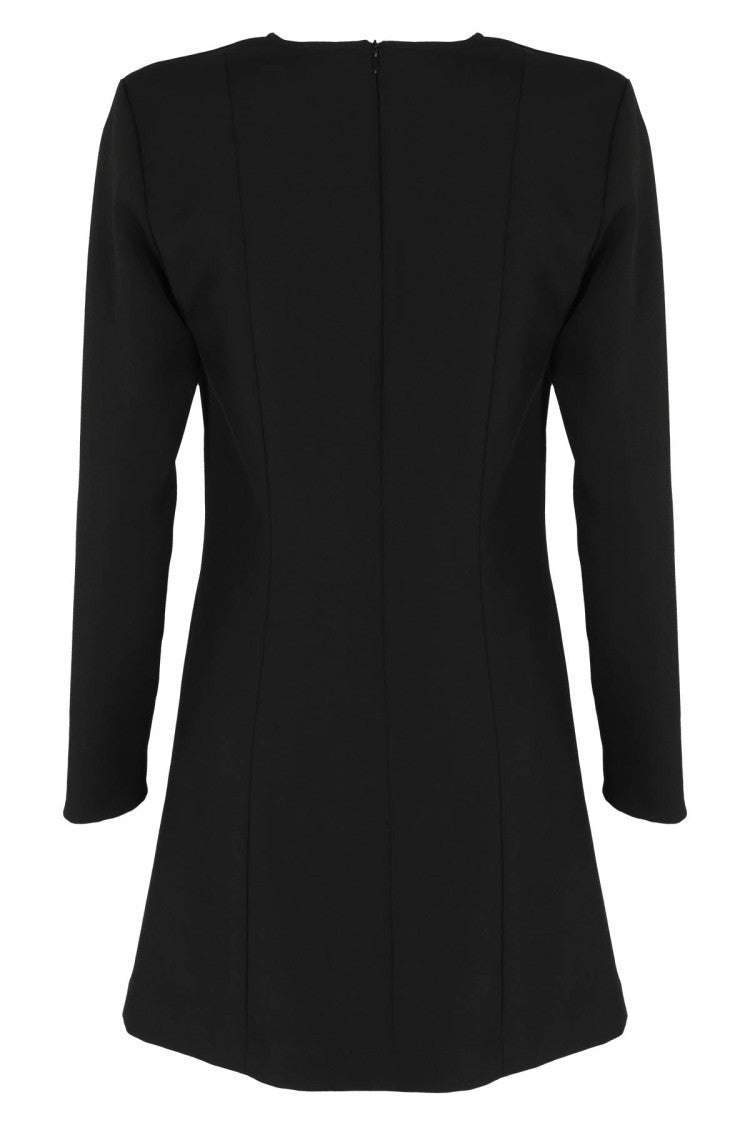 Seventy Bistretch Dress With V-Neck And Long Sleeves