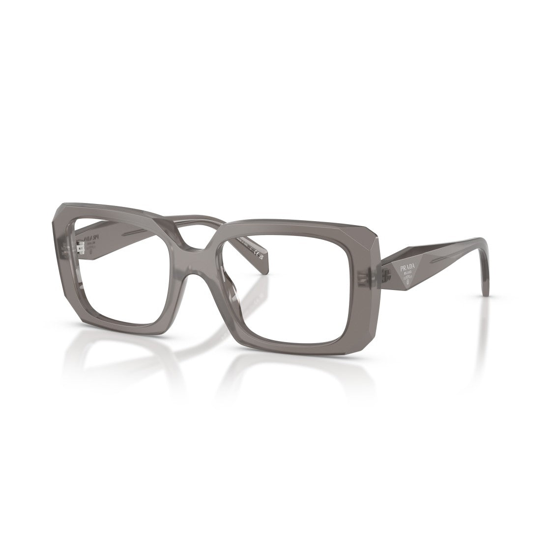 Prada 0Pr C09v Translucent Acetate Oversized Square Sunglasses