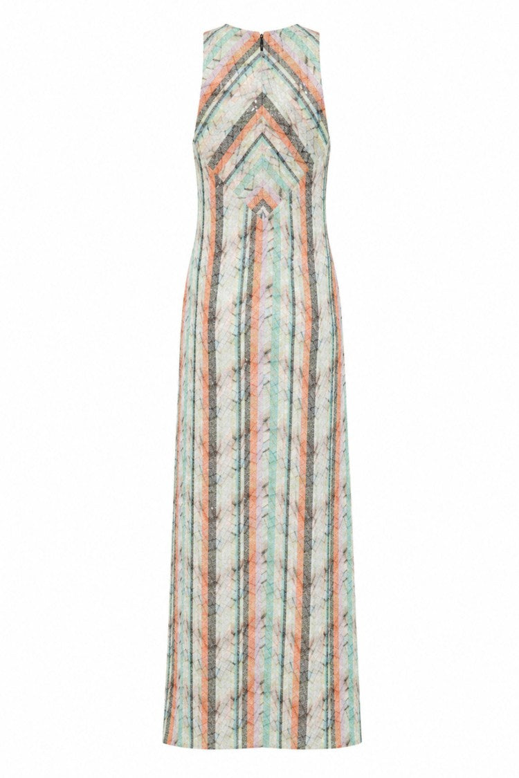 Missoni Multicolor Caperdoni Metallic Viscose Evening Dress