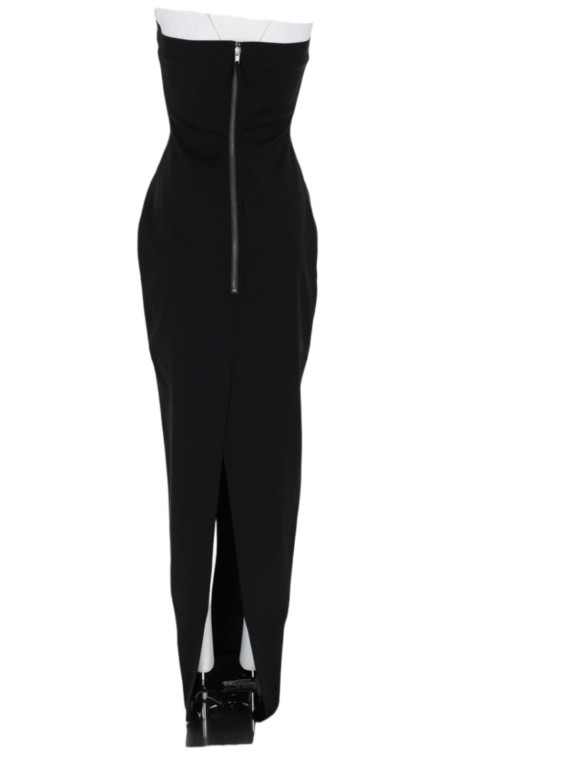 Rick Owens Fitted Strapless Black Bustier Gown